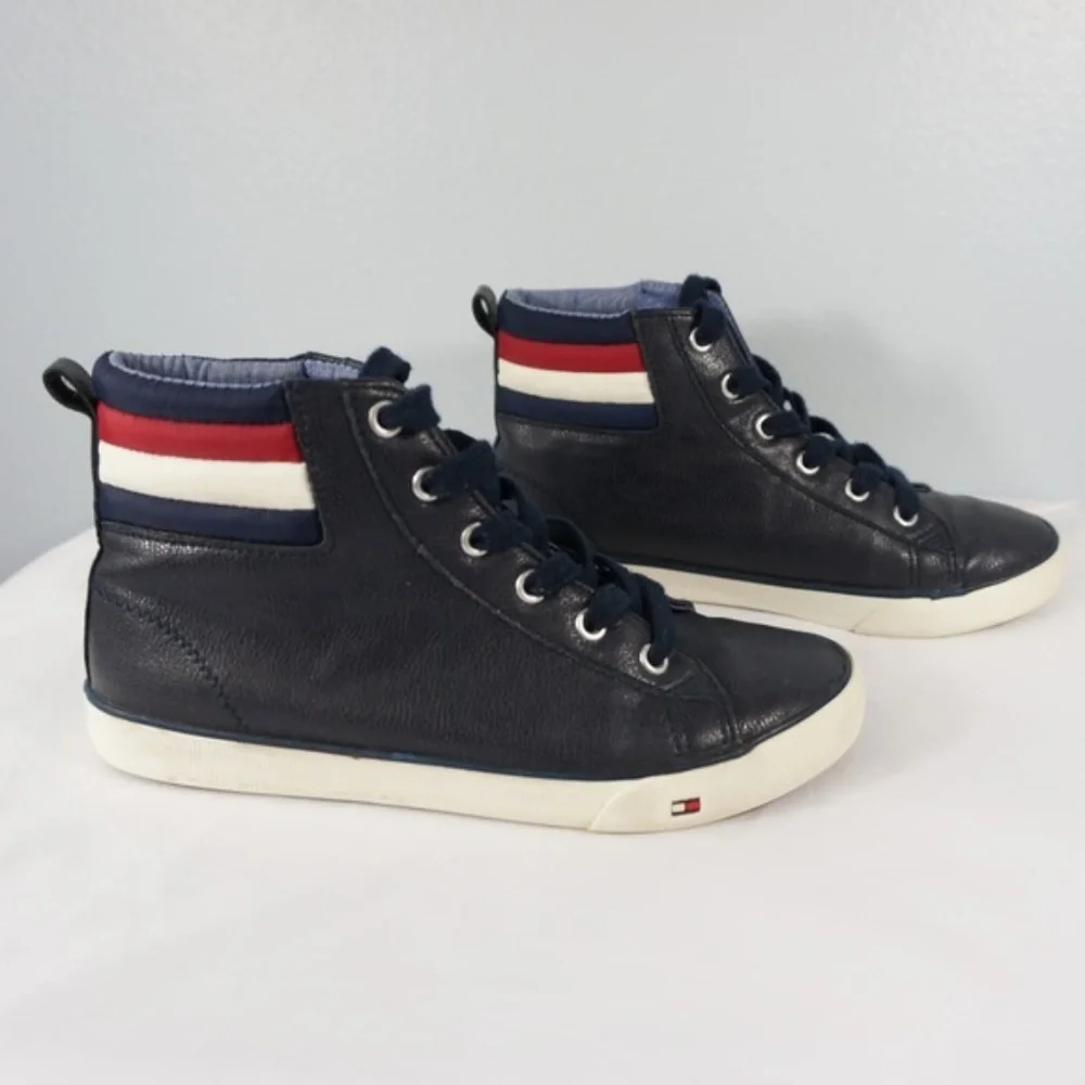 Tommy Hilfiger Dennis Mill Boys High Top Sneakers Size 2